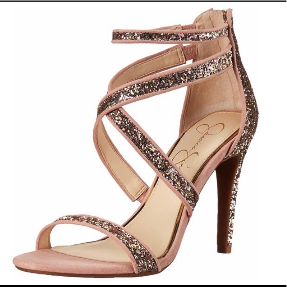 NWT Jessica Simpson ELLENIE2 Glitter Heels Size 7